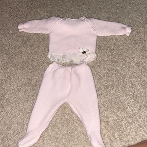 Baby girl knit outfit